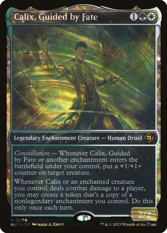 Calix, Guided by Fate 206/50 (March of the Machine: The Aftermath)  - Showcase Halo Foil | Good Games Modbury