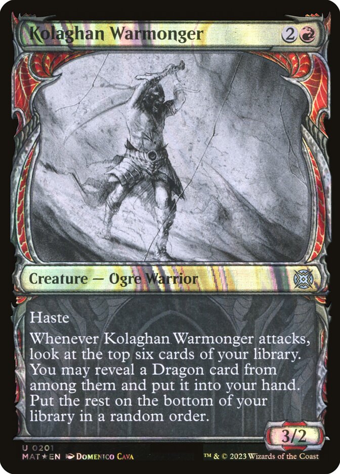 Kolaghan Warmonger 201/50 (March of the Machine: The Aftermath)  - Showcase Halo Foil | Good Games Modbury