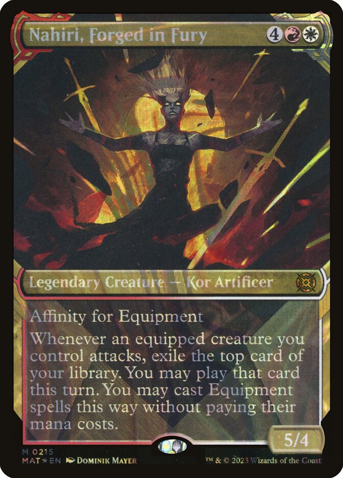 Nahiri, Forged in Fury 215/50 (March of the Machine: The Aftermath)  - Showcase Halo Foil | Good Games Modbury