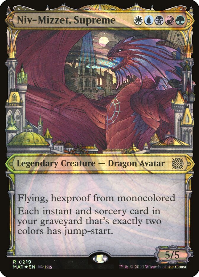 Niv-Mizzet, Supreme 219/50 (March of the Machine: The Aftermath)  - Showcase Halo Foil | Good Games Modbury
