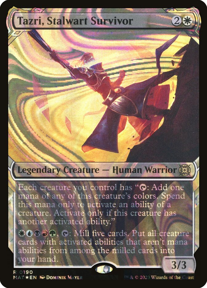 Tazri, Stalwart Survivor 190/50 (March of the Machine: The Aftermath)  - Showcase Halo Foil | Good Games Modbury
