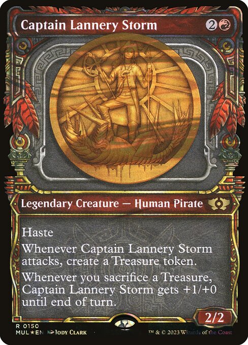 Captain Lannery Storm Halo Foil 150 (March of the Machine: Multiverse Legends)  - Showcase Halo Foil | Good Games Modbury