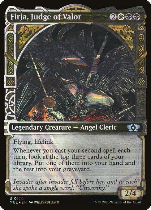 Firja, Judge of Valor 170 (March of the Machine: Multiverse Legends)  - Showcase Halo Foil | Good Games Modbury