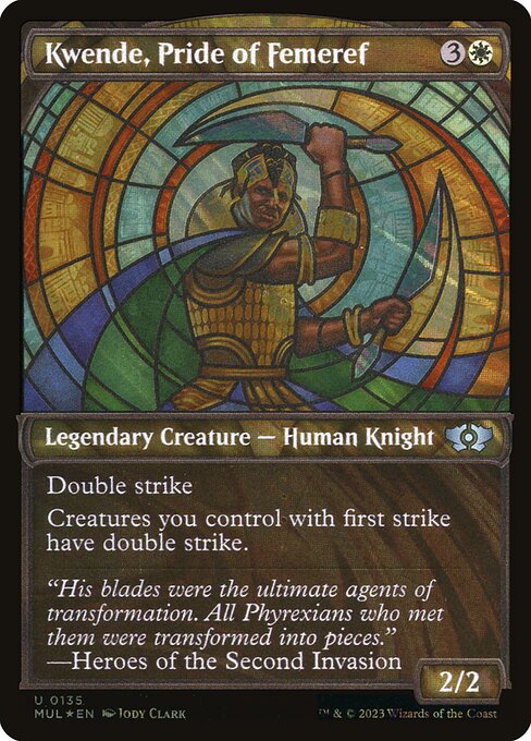 Kwende, Pride of Femeref 135/261 (March of the Machine: Multiverse Legends)  - Showcase Halo Foil | Good Games Modbury