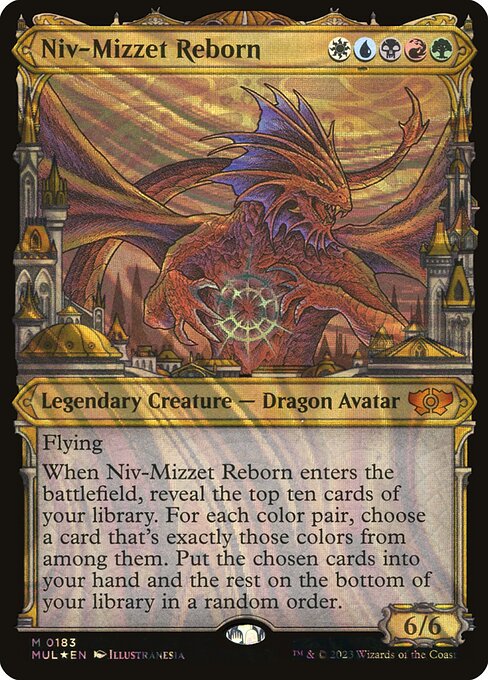 Niv-Mizzet, Reborn 183/65 (March of the Machine: Multiverse Legends)  - Showcase Halo Foil | Good Games Modbury