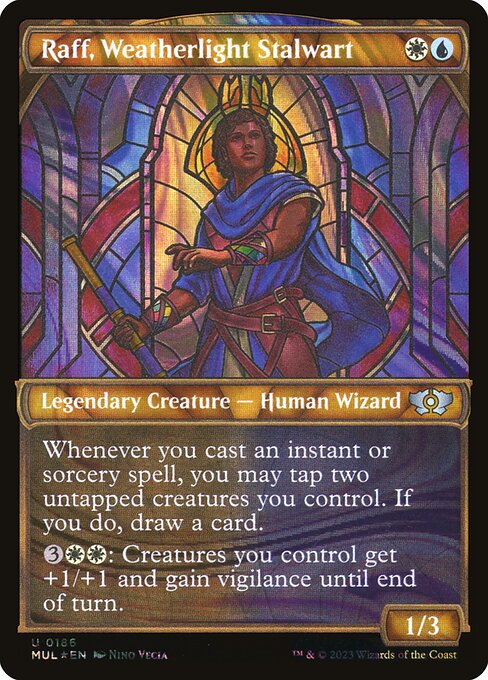 Raff, Weatherlight Stalwart 186/65 (March of the Machine: Multiverse Legends)  - Showcase Halo Foil | Good Games Modbury