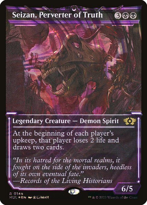 Seizan, Perverter of Truth 145/65 (March of the Machine: Multiverse Legends)  - Showcase Halo Foil | Good Games Modbury