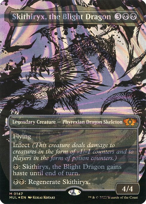 Skithiryx, the Blight Dragon 147 (March of the Machine: Multiverse Legends)  - Borderless Halo Foil | Good Games Modbury