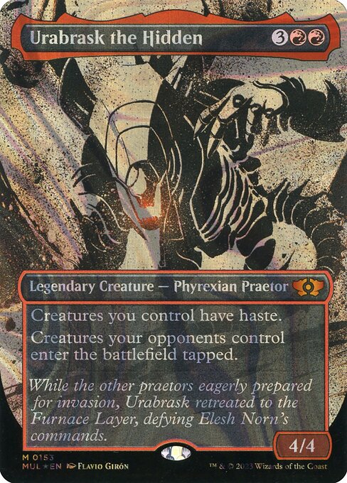 Urabrask the Hidden 153/65 (March of the Machine: Multiverse Legends)  - Borderless Halo Foil | Good Games Modbury