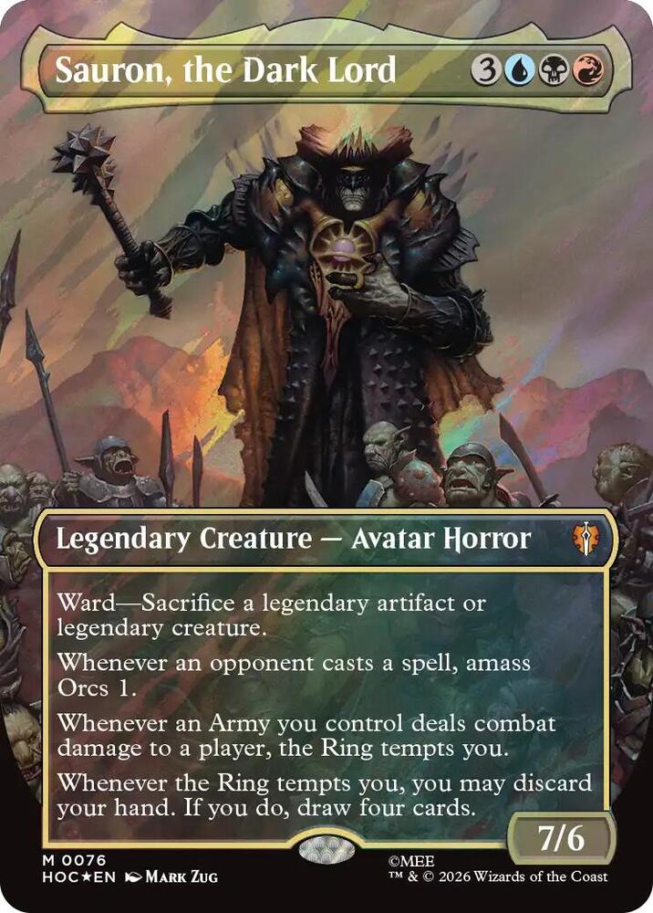 Sauron, the Dark Lord [DUPE] 76 (The Hobbit: Eternal-Legal)  - Borderless Surge Foil | Good Games Modbury