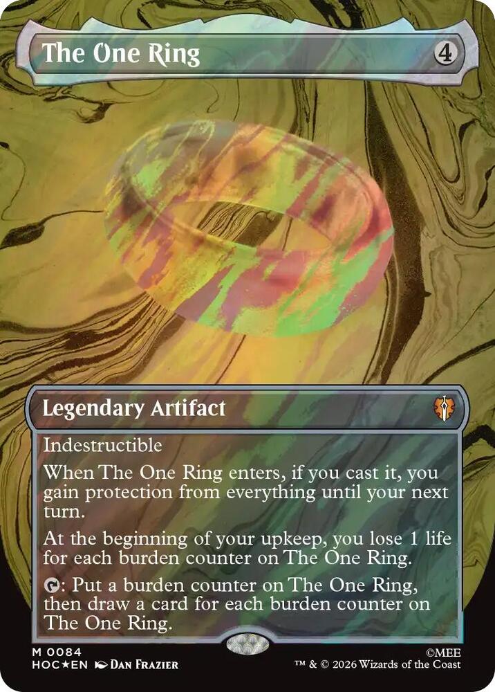 The One Ring 84 (The Hobbit: Eternal-Legal)  - Borderless Surge Foil | Good Games Modbury