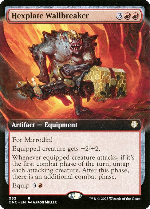 Hexplate Wallbreaker 52 (Commander: Phyrexia: All Will Be One)  - Extended Art | Good Games Modbury