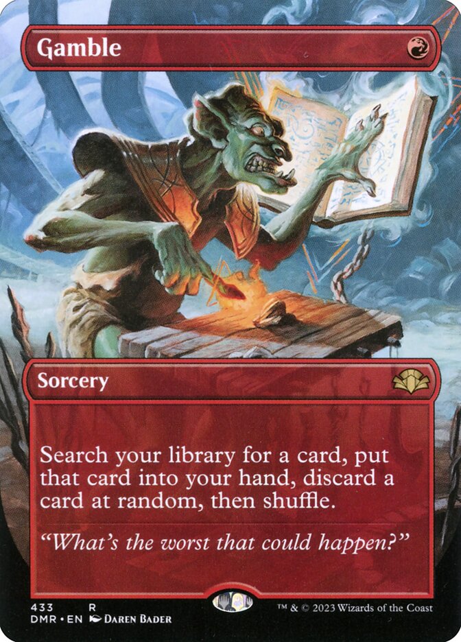 Gamble 433/261 (Dominaria Remastered)  - Borderless Foil | Good Games Modbury