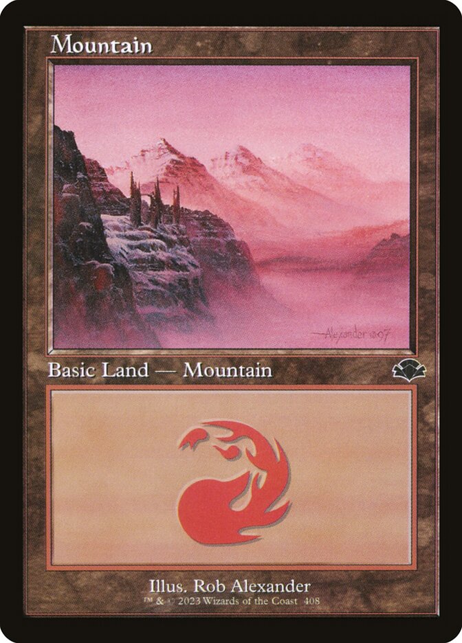 Mountain 408/261 (Dominaria Remastered)  - Retro | Good Games Modbury