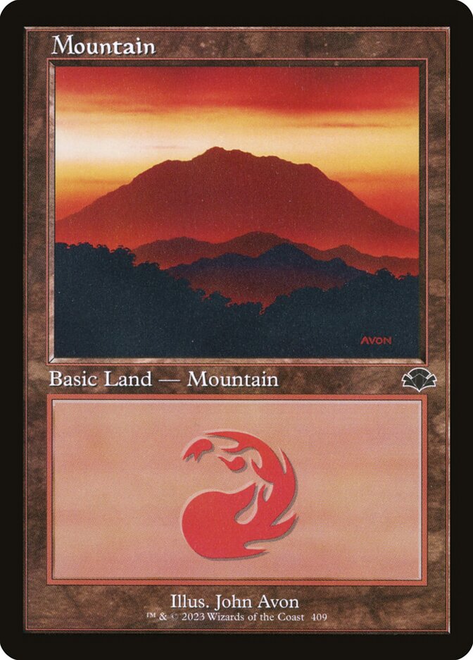 Mountain 409/261 (Dominaria Remastered)  - Retro | Good Games Modbury