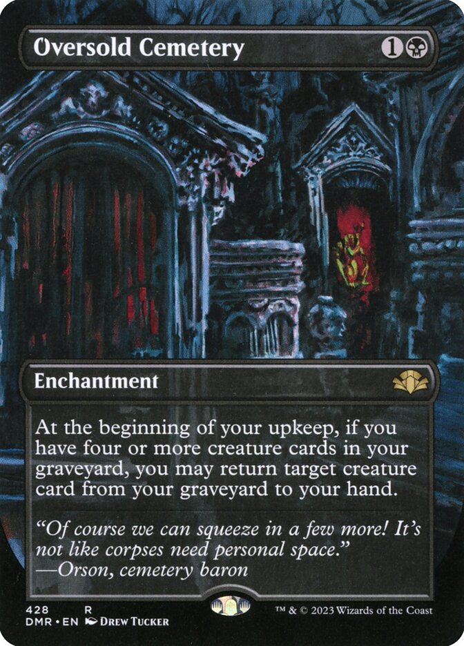 Oversold Cemetery 428/261 (Dominaria Remastered)  - Borderless Foil | Good Games Modbury