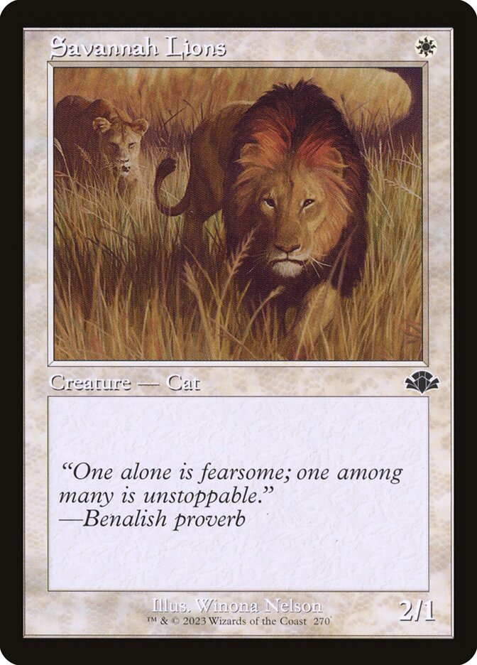Savannah Lions 270/261 (Dominaria Remastered)  - Retro Foil | Good Games Modbury