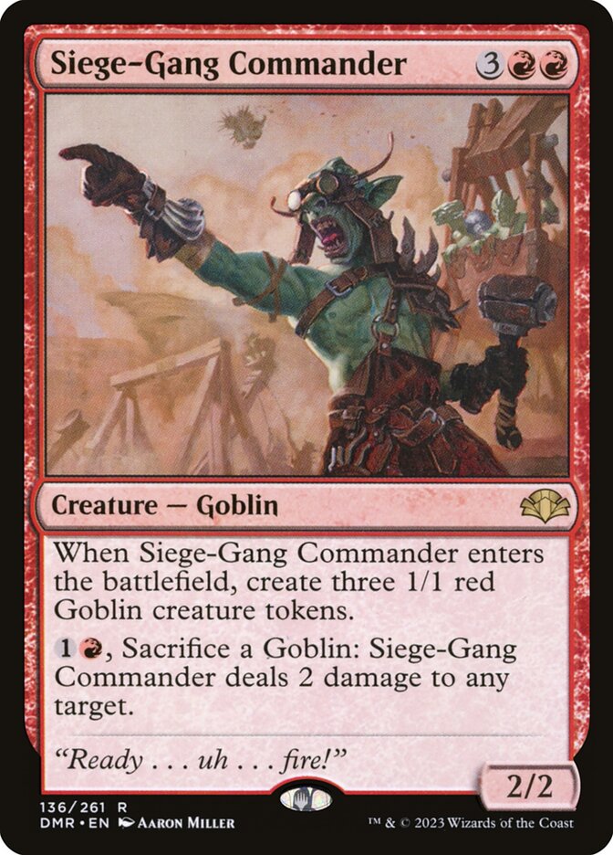 Siege-Gang Commander 136/261 (Dominaria Remastered)  | Good Games Modbury