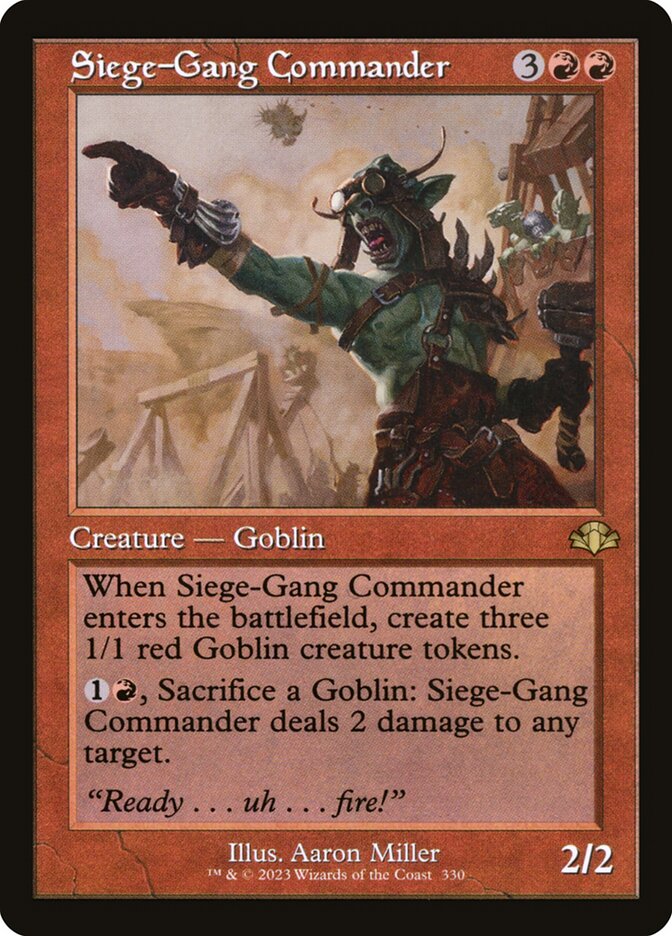 Siege-Gang Commander 330/261 (Dominaria Remastered)  - Retro | Good Games Modbury