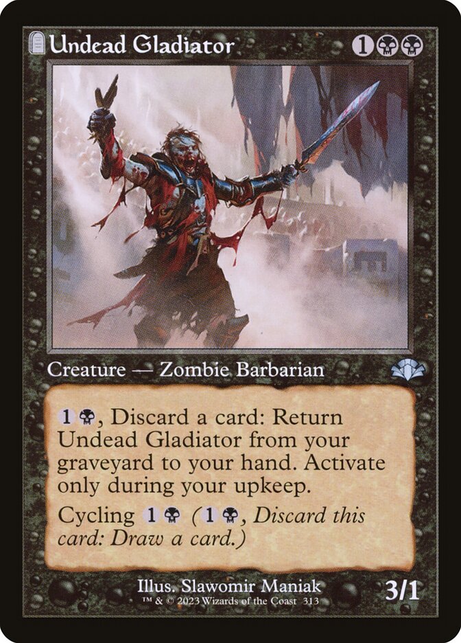 Undead Gladiator 313/261 (Dominaria Remastered)  - Retro | Good Games Modbury