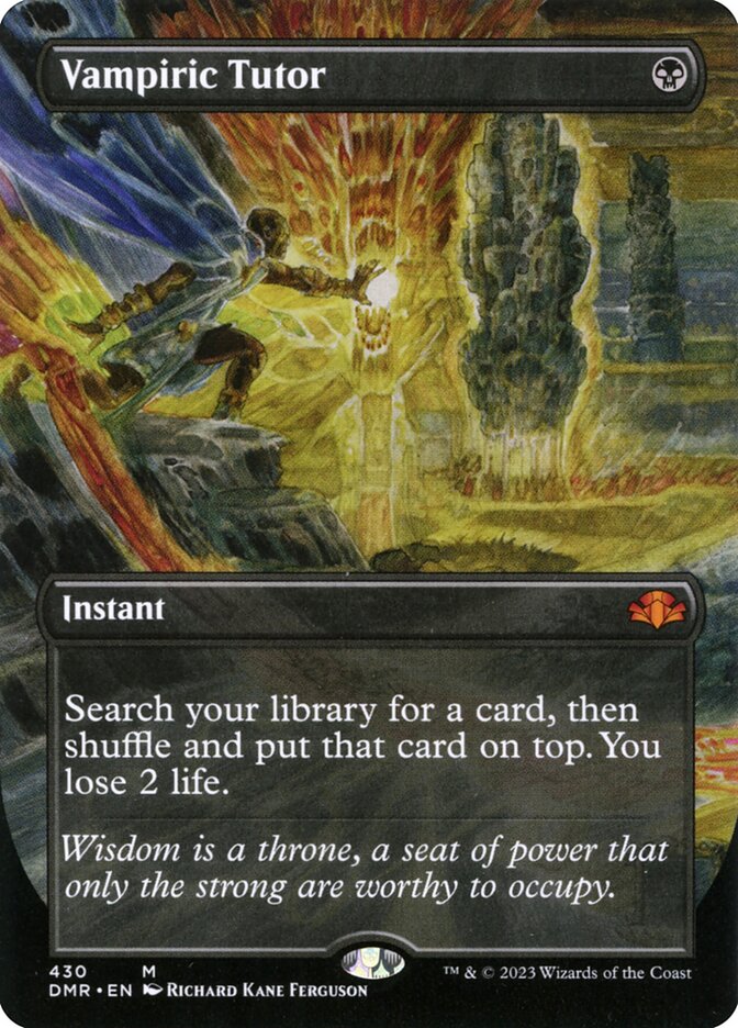 Vampiric Tutor 430/261 (Dominaria Remastered)  - Borderless | Good Games Modbury