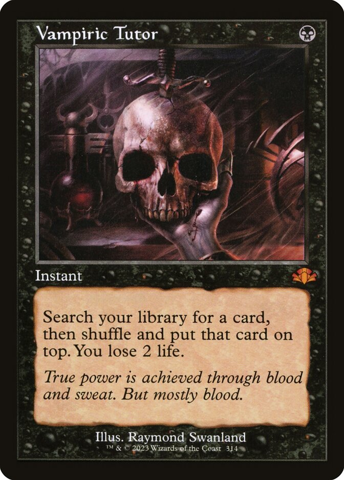 Vampiric Tutor 314 (Dominaria Remastered)  - Retro Foil | Good Games Modbury