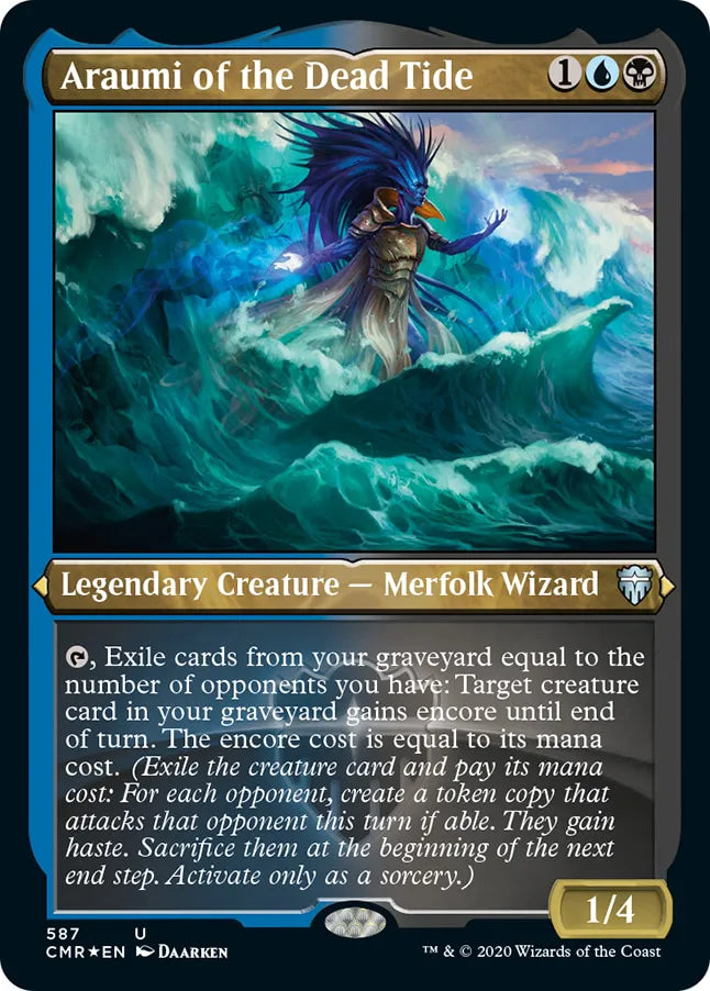 Araumi of the Dead Tide 587 (Commander Legends)  - Etched Foil | Good Games Modbury