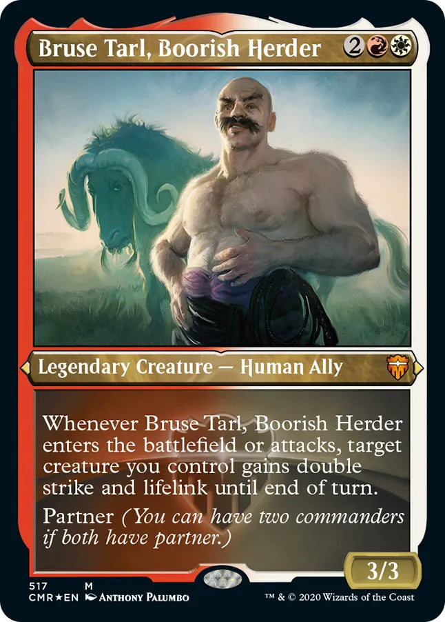 Bruse Tarl, Boorish Herder 517 (Commander Legends)  - Etched Foil | Good Games Modbury