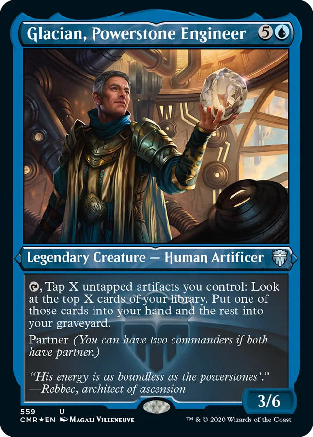 Glacian, Powerstone Engineer 559 (Commander Legends)  - Etched Foil | Good Games Modbury
