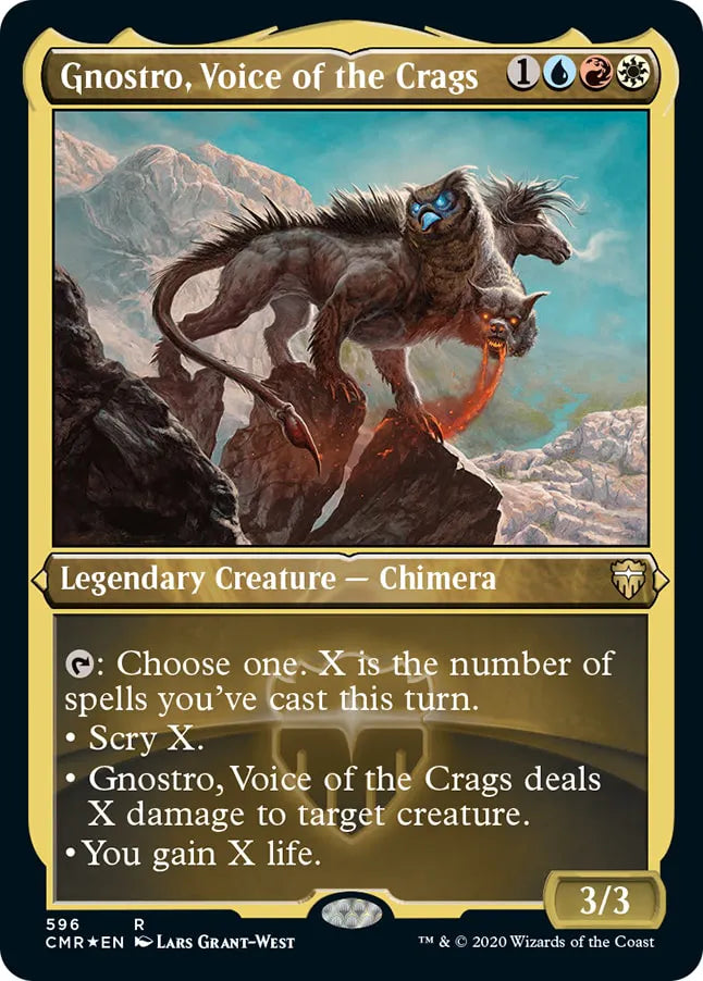 Gnostro, Voice of the Crags 596 (Commander Legends)  - Etched Foil | Good Games Modbury