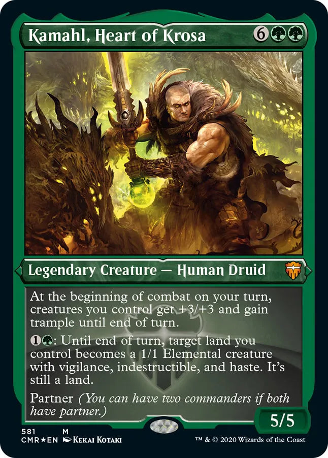 Kamahl, Heart of Krosa 581 (Commander Legends)  - Etched Foil | Good Games Modbury