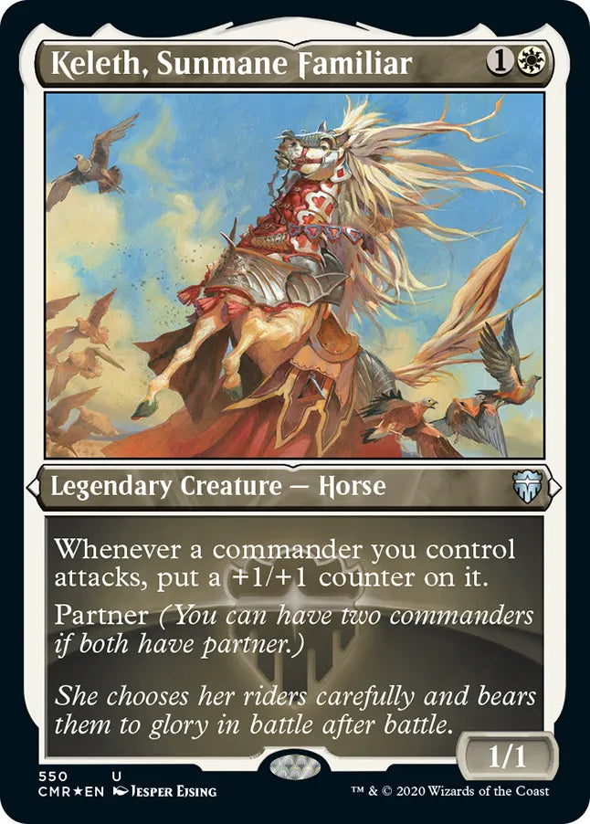 Keleth, Sunmane Familiar 550 (Commander Legends)  - Etched Foil | Good Games Modbury