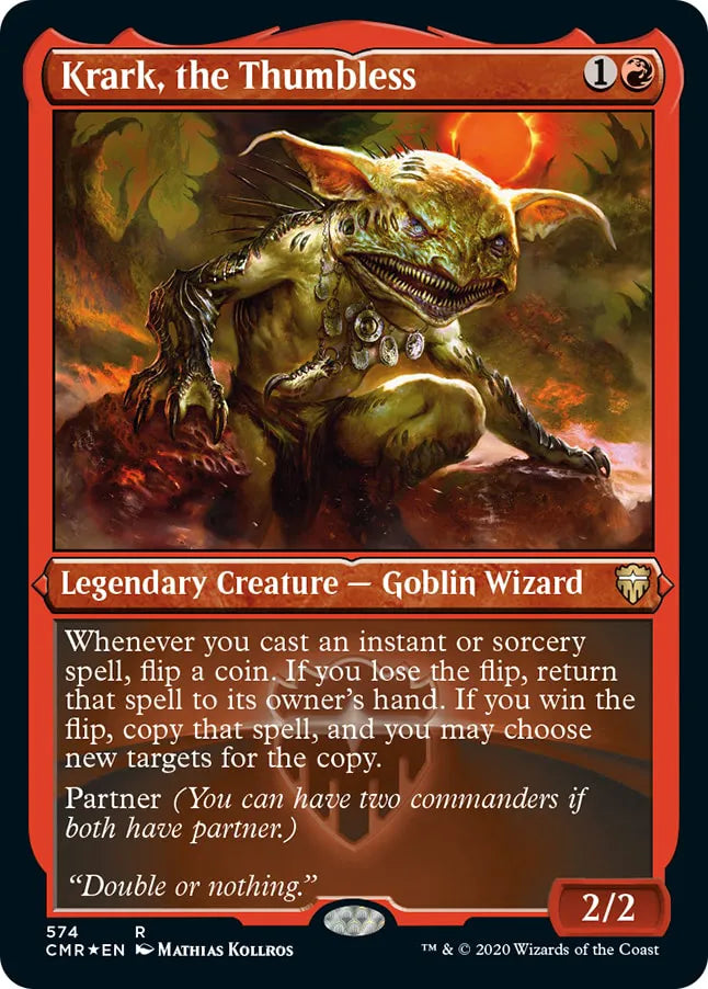 Krark, the Thumbless 574 (Commander Legends)  - Etched Foil | Good Games Modbury
