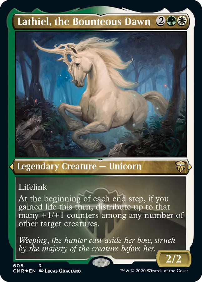 Lathiel, the Bounteous Dawn 605 (Commander Legends)  - Etched Foil | Good Games Modbury