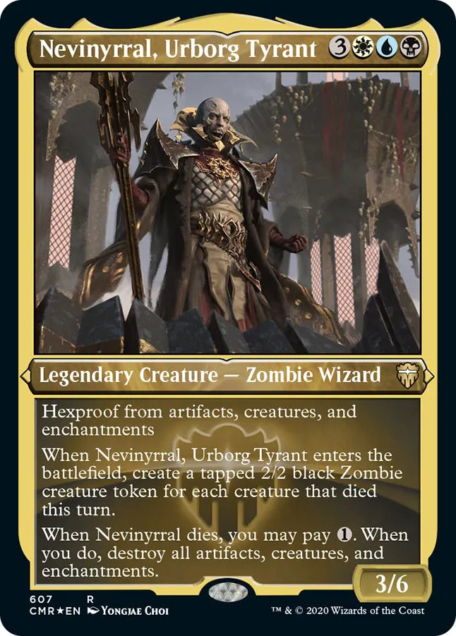 Nevinyrral, Urborg Tyrant 607 (Commander Legends)  - Etched Foil | Good Games Modbury