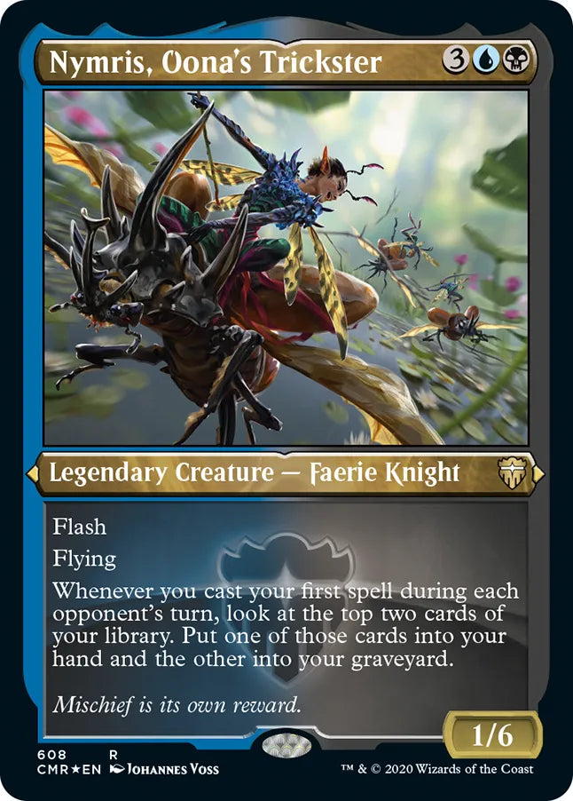 Nymris, Oona's Trickster 608 (Commander Legends)  - Etched Foil | Good Games Modbury
