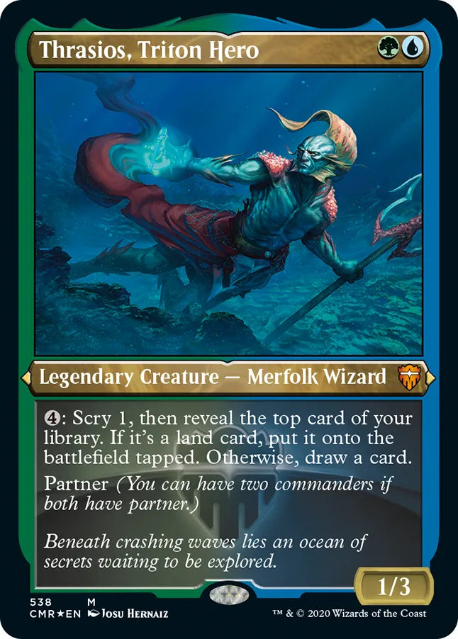 Thrasios, Triton Hero 538 (Commander Legends)  - Etched Foil | Good Games Modbury
