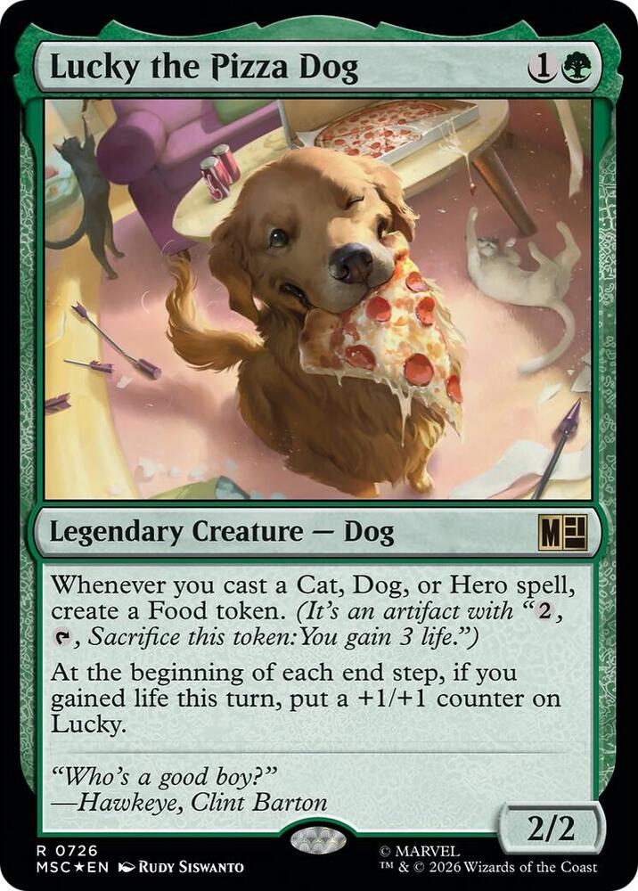 Lucky the Pizza Dog 726 (Commander: Marvel Super Heroes)  - Foil | Good Games Modbury