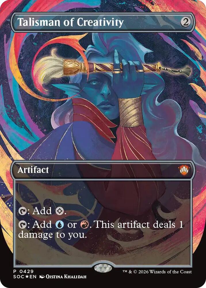 Talisman of Creativity 429 (Commander: Secrets of Strixhaven)  - Borderless Foil | Good Games Modbury