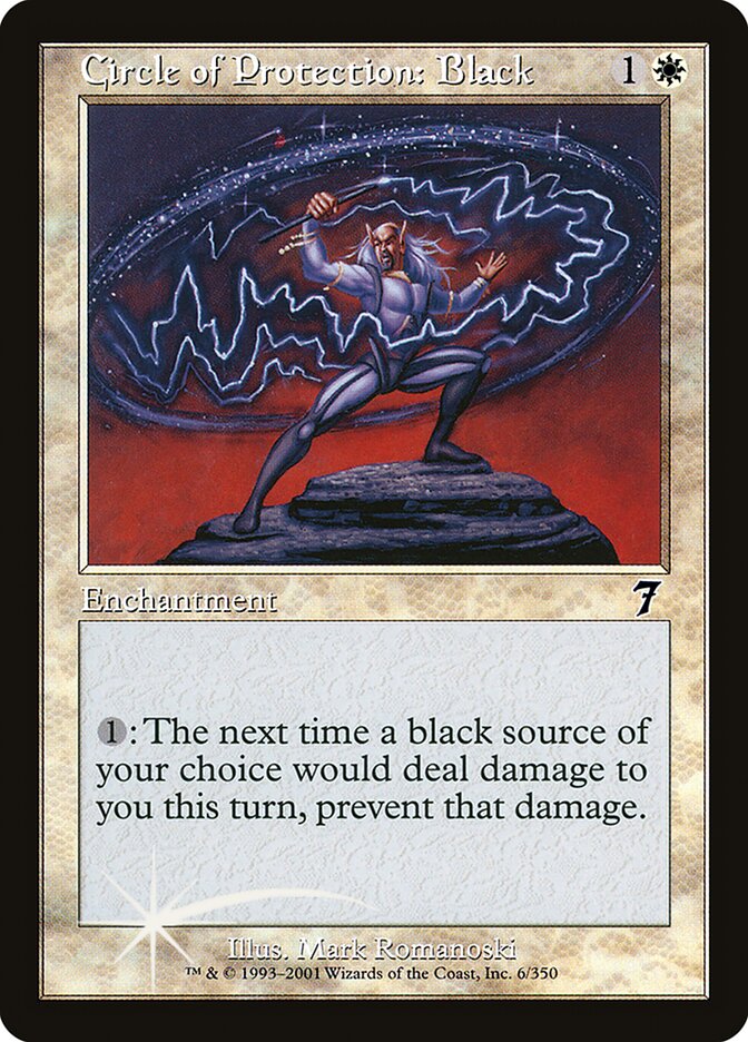 Circle of Protection: Black 6★/350 (7th Edition)  - Foil | Good Games Modbury