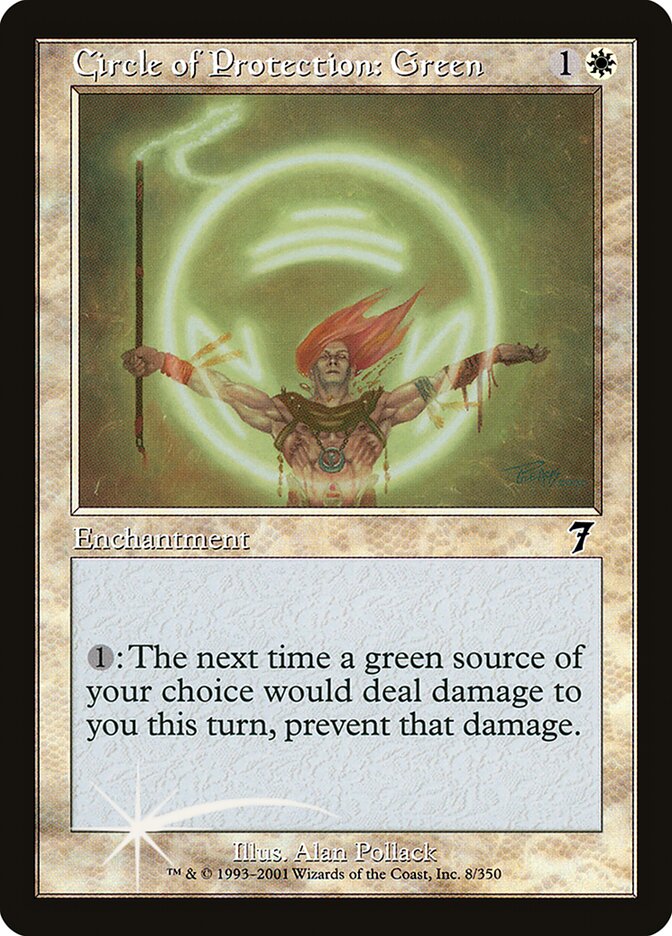 Circle of Protection: Green 8★/350 (7th Edition)  - Foil | Good Games Modbury