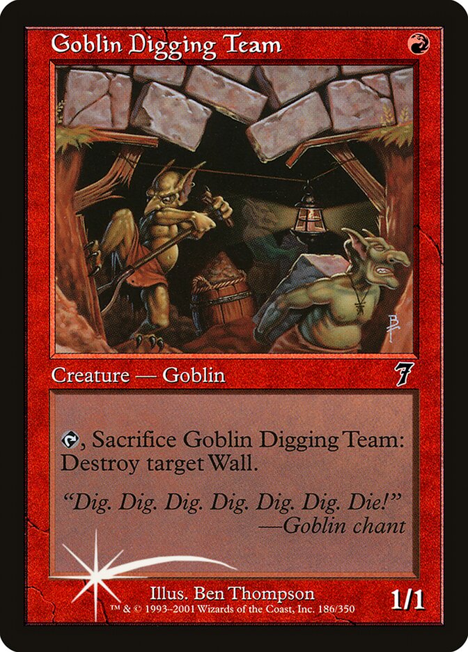 Goblin Digging Team 186★/350 (7th Edition)  - Foil | Good Games Modbury