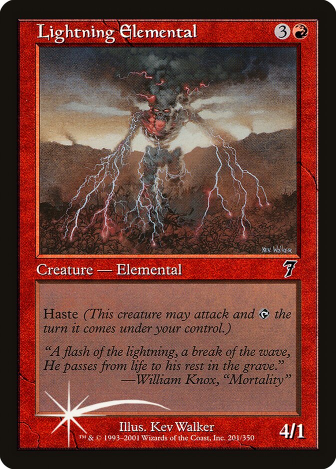 Lightning Elemental 201★/350 (7th Edition)  - Foil | Good Games Modbury