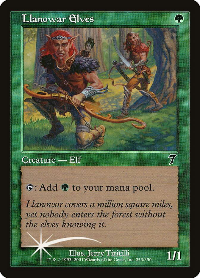 Llanowar Elves 253 (7th Edition)  - Foil | Good Games Modbury