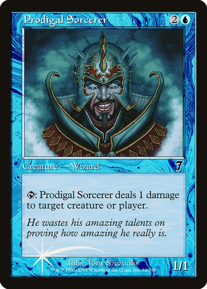 Prodigal Sorcerer 94★/350 (7th Edition)  - Foil | Good Games Modbury