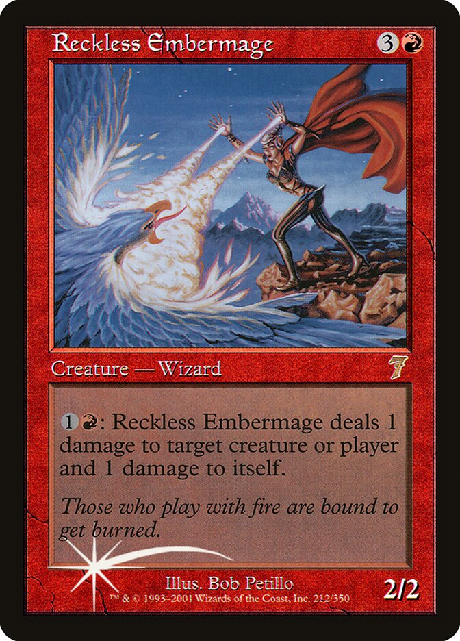 Reckless Embermage 212★/350 (7th Edition)  - Foil | Good Games Modbury