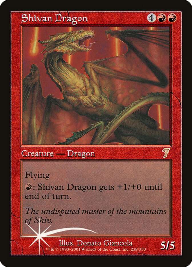 Shivan Dragon 218★/350 (7th Edition)  - Foil | Good Games Modbury