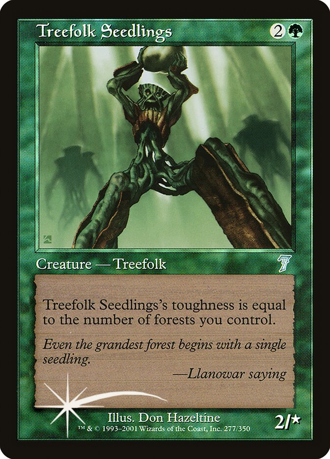 Treefolk Seedlings 277★/350 (7th Edition)  - Foil | Good Games Modbury