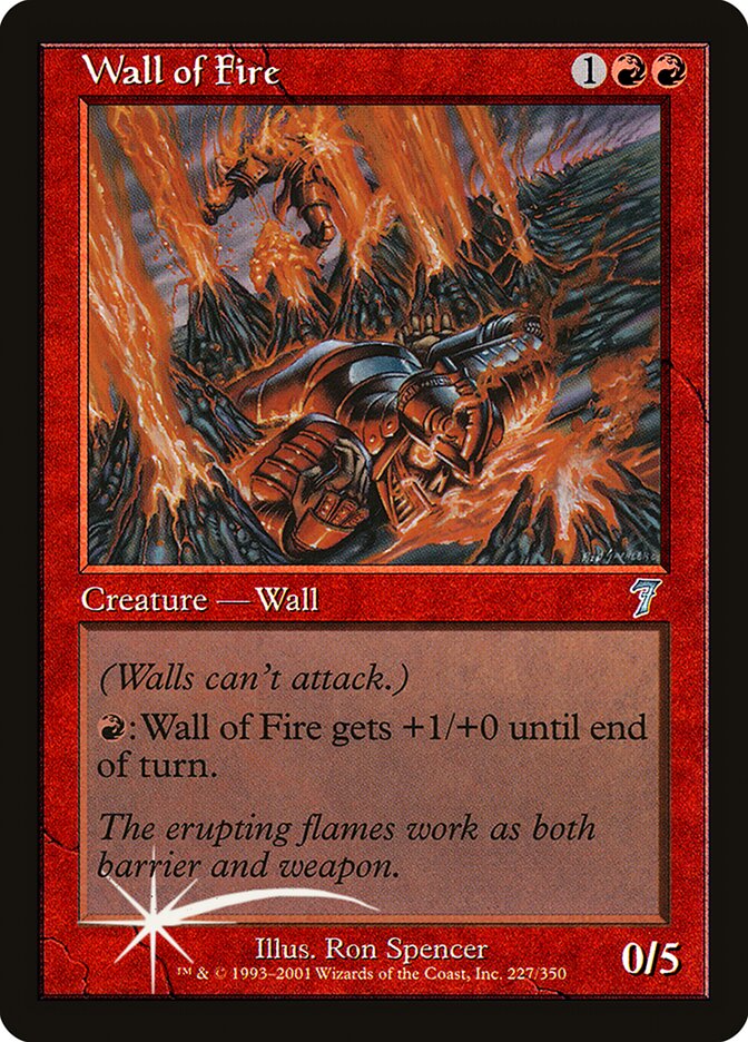 Wall of Fire 227★/350 (7th Edition)  - Foil | Good Games Modbury