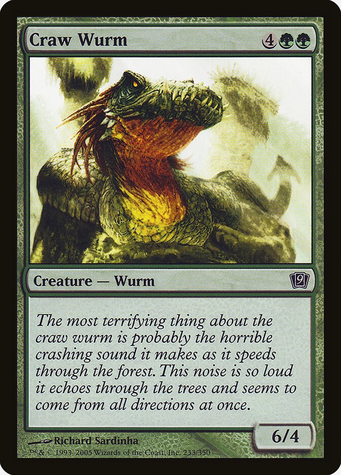 Craw Wurm 233★/350 (9th Edition)  - Foil | Good Games Modbury